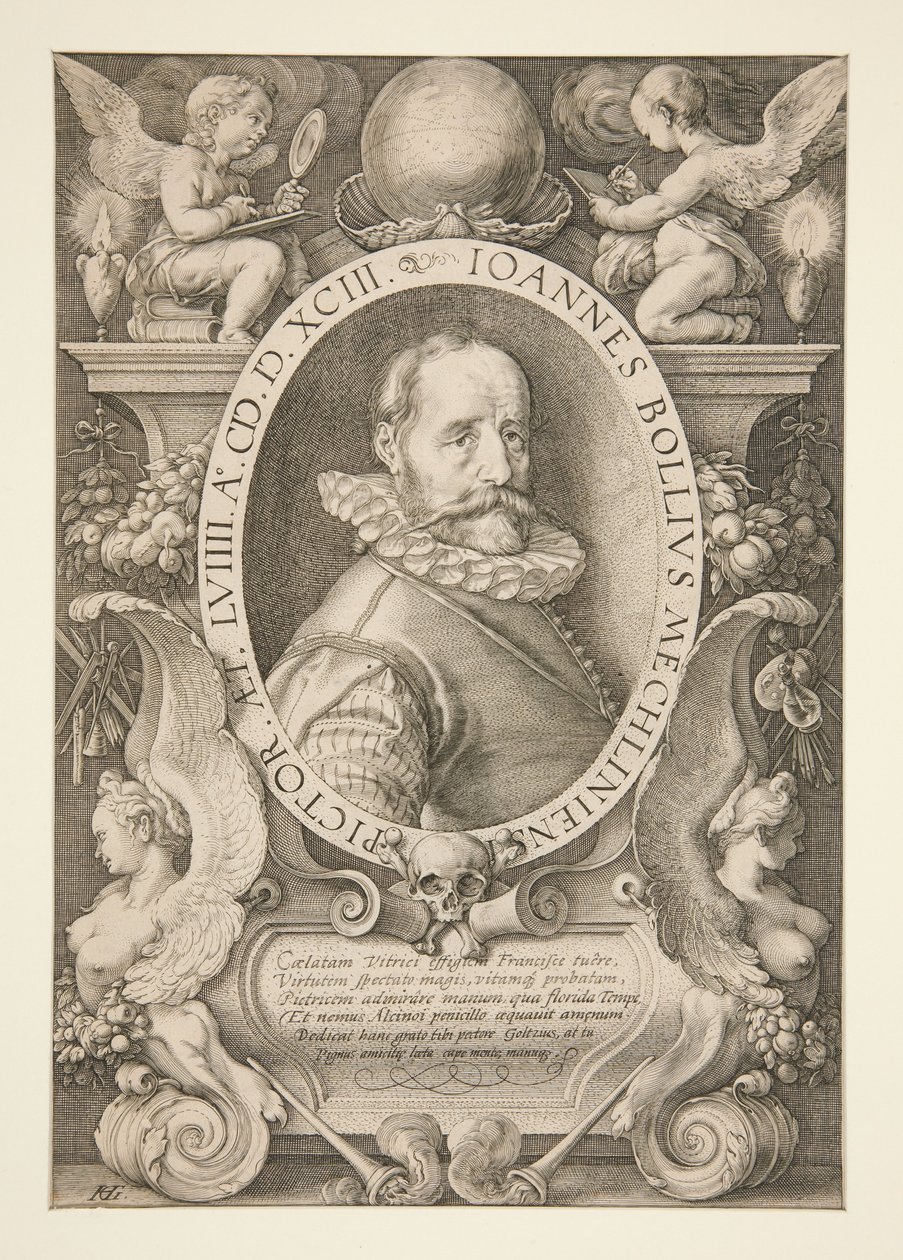 Portræt af Hans Bol af Hendrick Goltzius