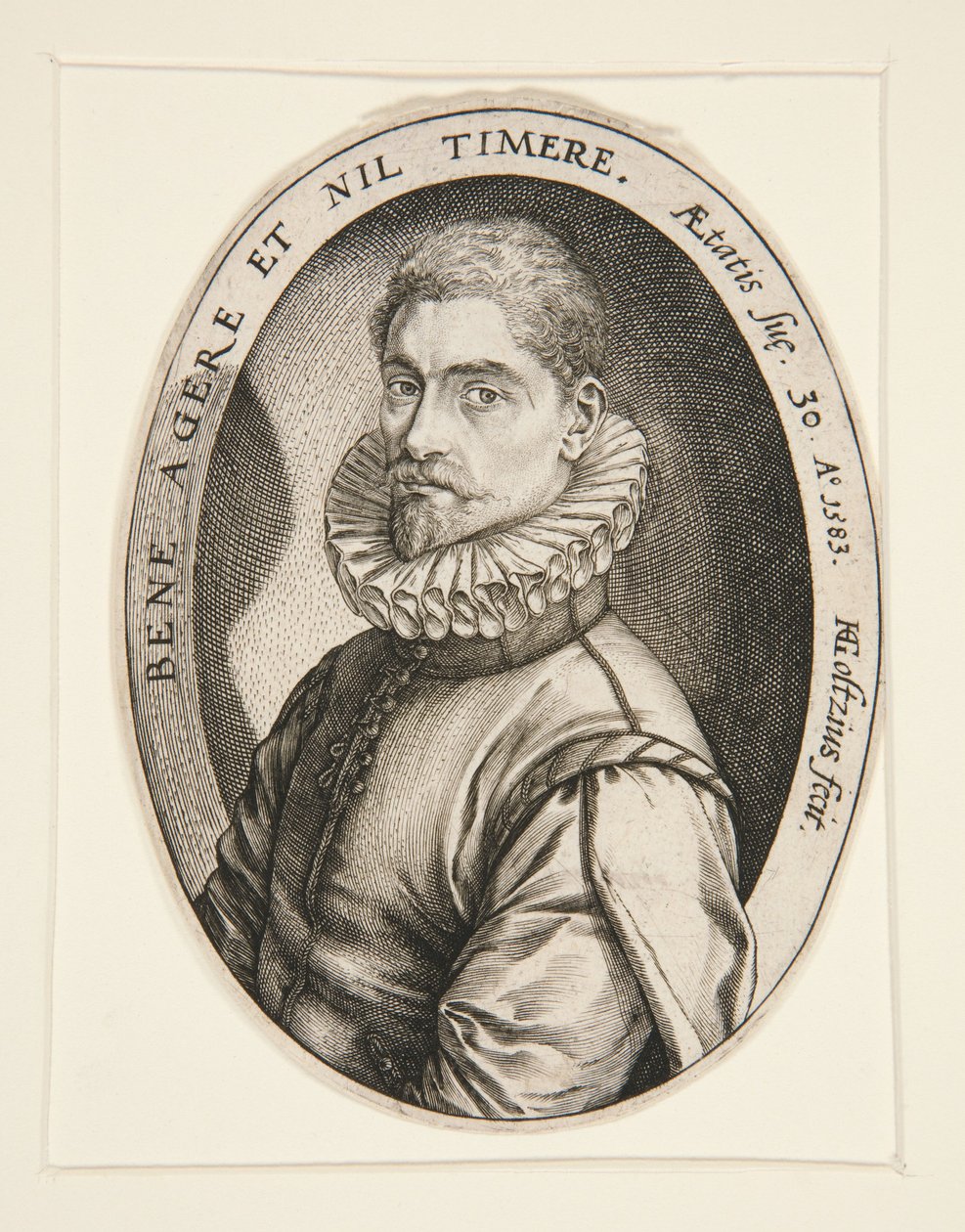 Portræt af Hieronymous Scholiers af Hendrick Goltzius