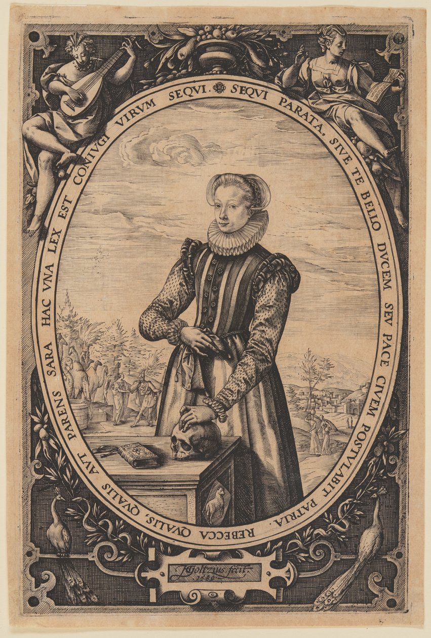 Portræt af Josina Hamels af Hendrick Goltzius