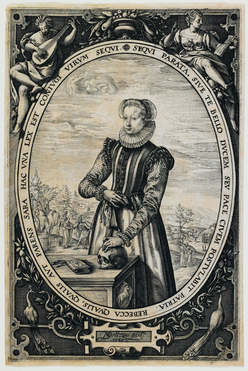 Portræt af Josina Hamels af Hendrick Goltzius