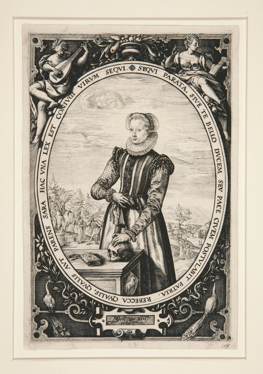 Portræt af Josina Hamels af Hendrick Goltzius