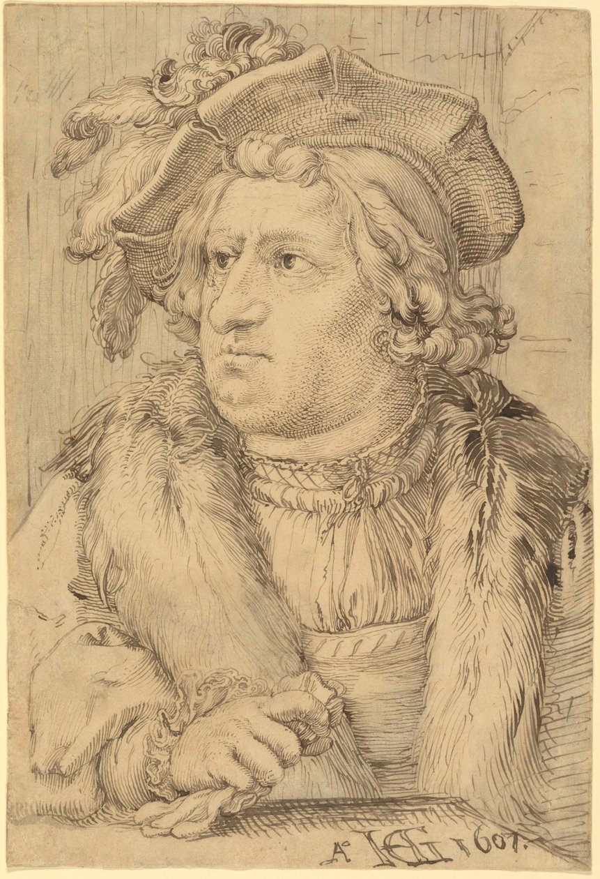 Portræt af en mand af Hendrick Goltzius
