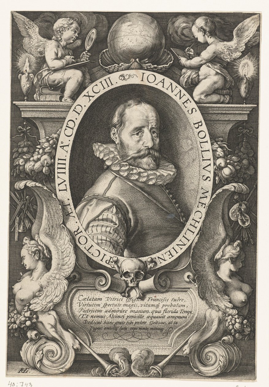 Portræt af Hans Bol af Hendrick Goltzius