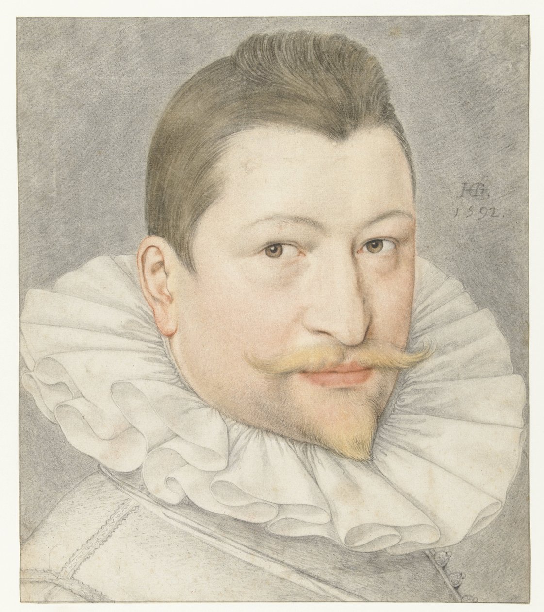 Portret van Johannes Sadeler I af Hendrick Goltzius