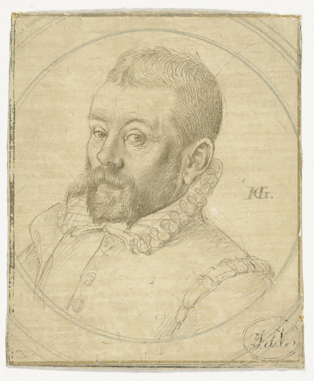 Portræt af Lubbert Claesz. van der Weijden af Hendrick Goltzius