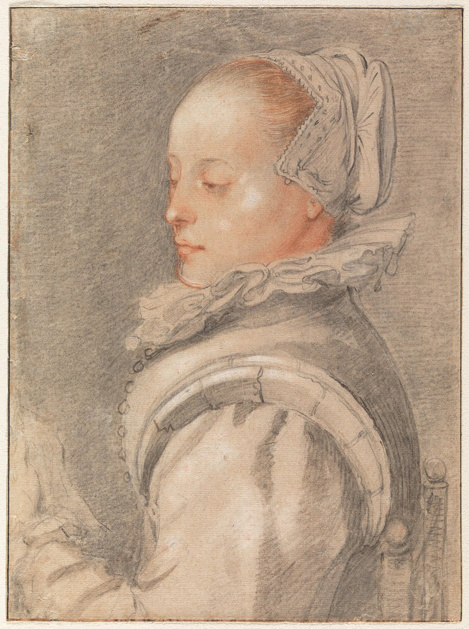 Portræt af en ung kvinde af Hendrick Goltzius