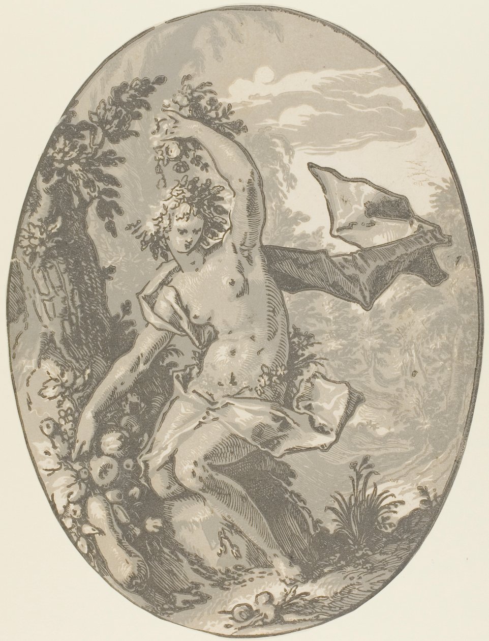 Proserpin, tallerken fem fra Demogorgon and the Deities af Hendrick Goltzius