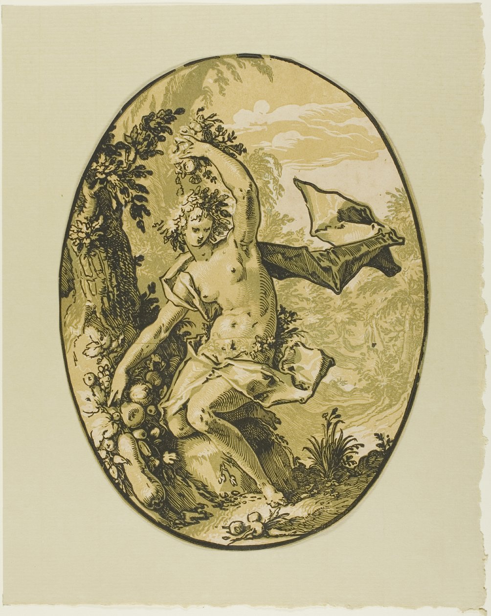 Proserpin, tallerken fem fra Demogorgon and the Deities af Hendrick Goltzius