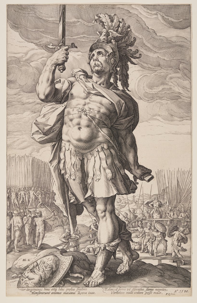 Publius Horatius, fra De romerske helte af Hendrick Goltzius