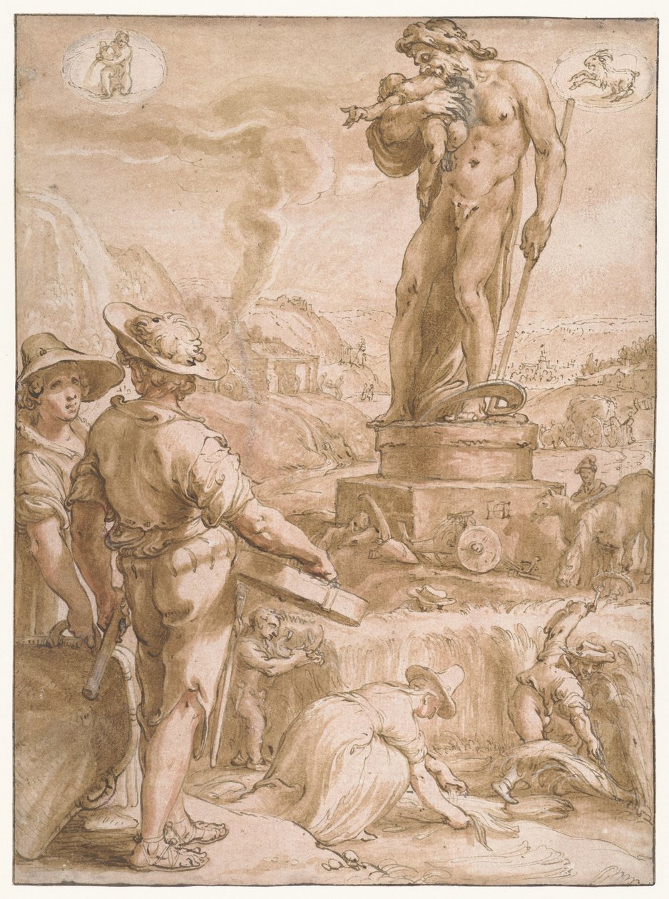 Saturn Syv planeter (serietitel) af Hendrick Goltzius