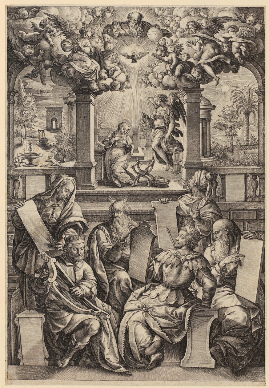Seks profeter ved bebudelsen af Hendrick Goltzius