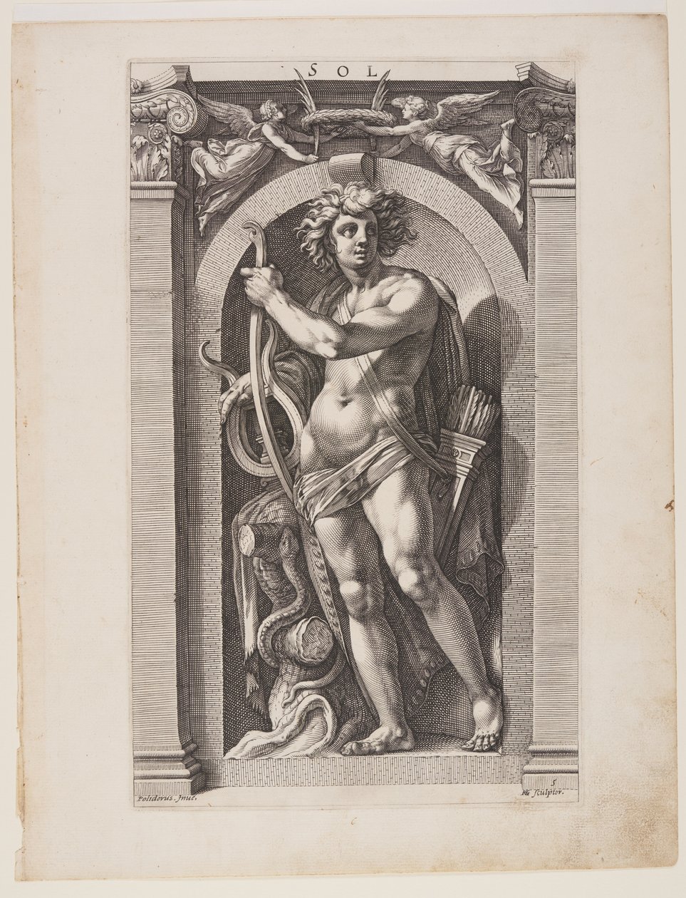 Sol, fra otte hedenske guder af Hendrick Goltzius