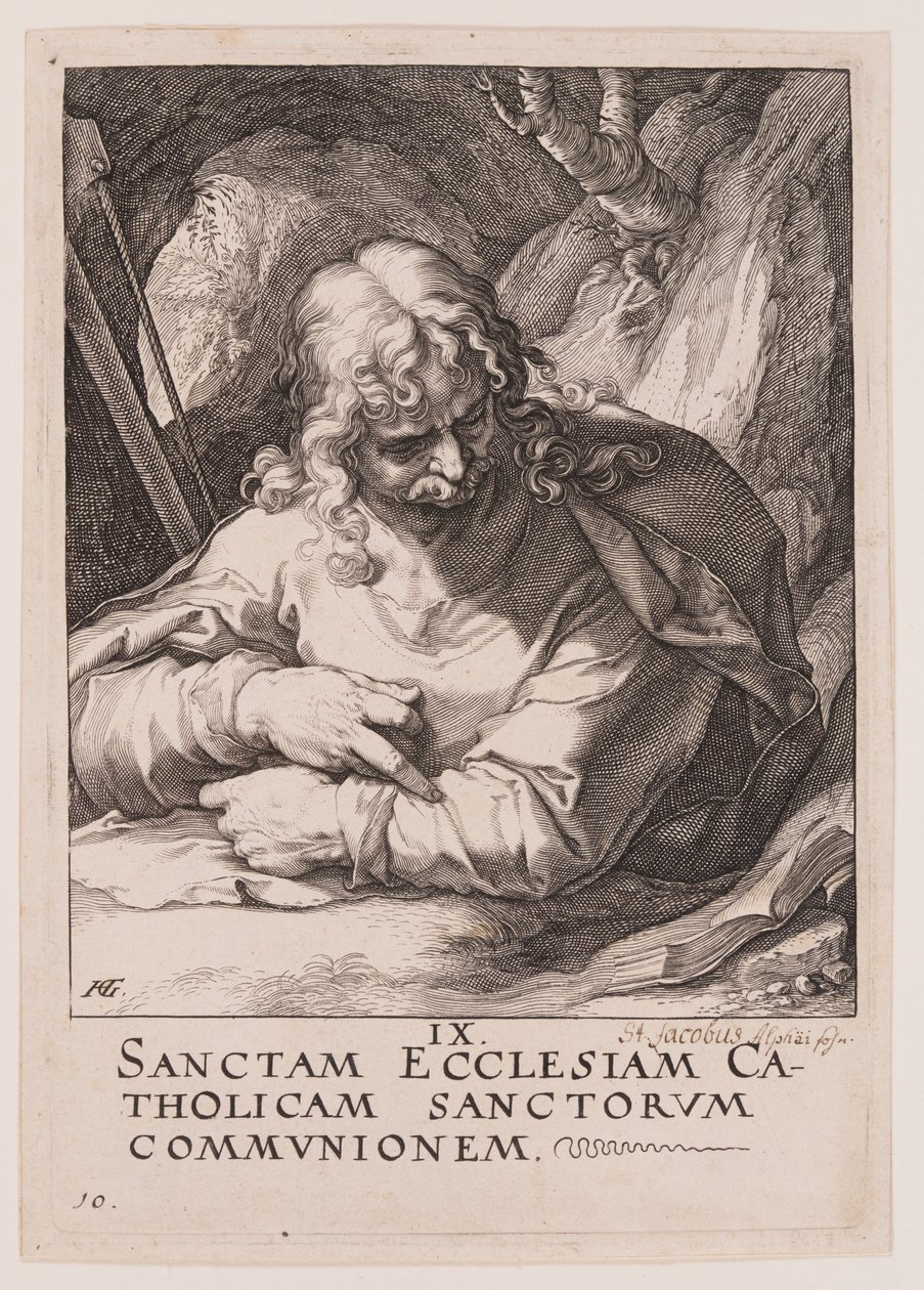 Jakob den Lille, fra Kristus, apostlene og Paulus med trosbekendelsen af Hendrick Goltzius