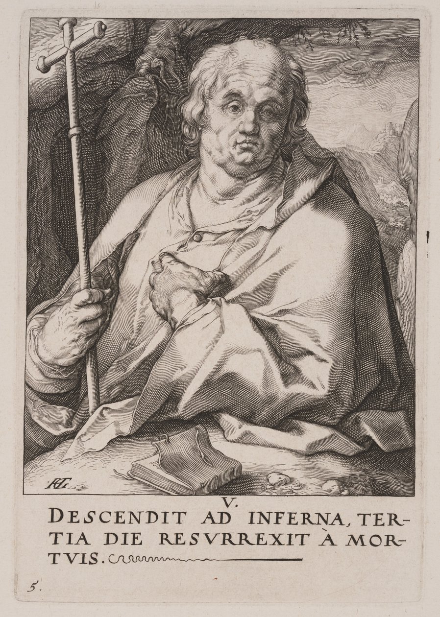 Filip, fra Kristus, apostlene og Paulus med trosbekendelsen af Hendrick Goltzius