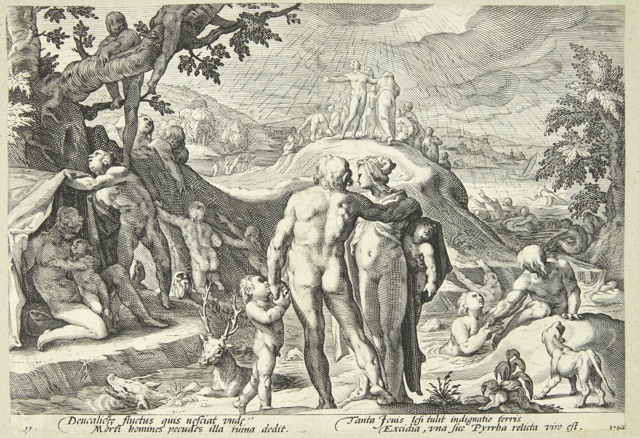 Syndfloden af Hendrick Goltzius