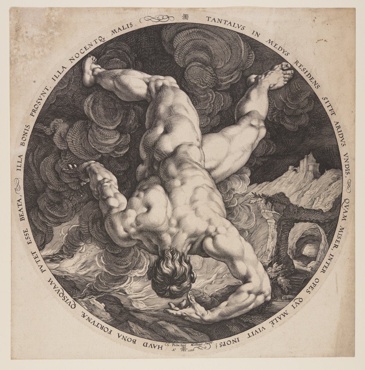 Tantalus, fra De fire skændere af Hendrick Goltzius