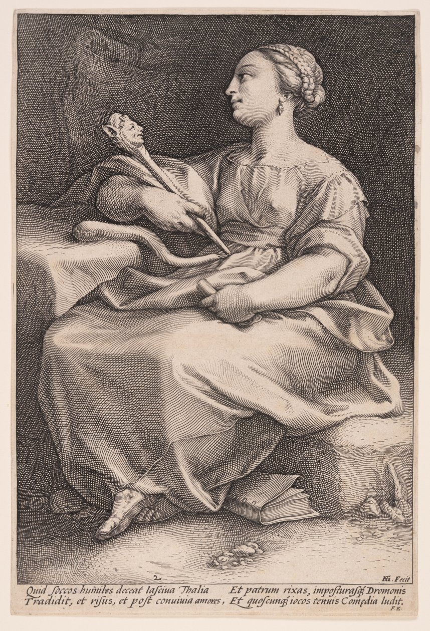Thalia, komediens muse, fra De ni muser af Hendrick Goltzius