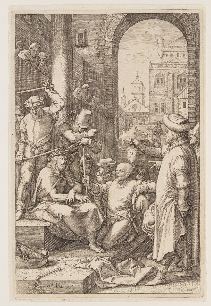 Kroningen med torne, fra The Passion af Hendrick Goltzius