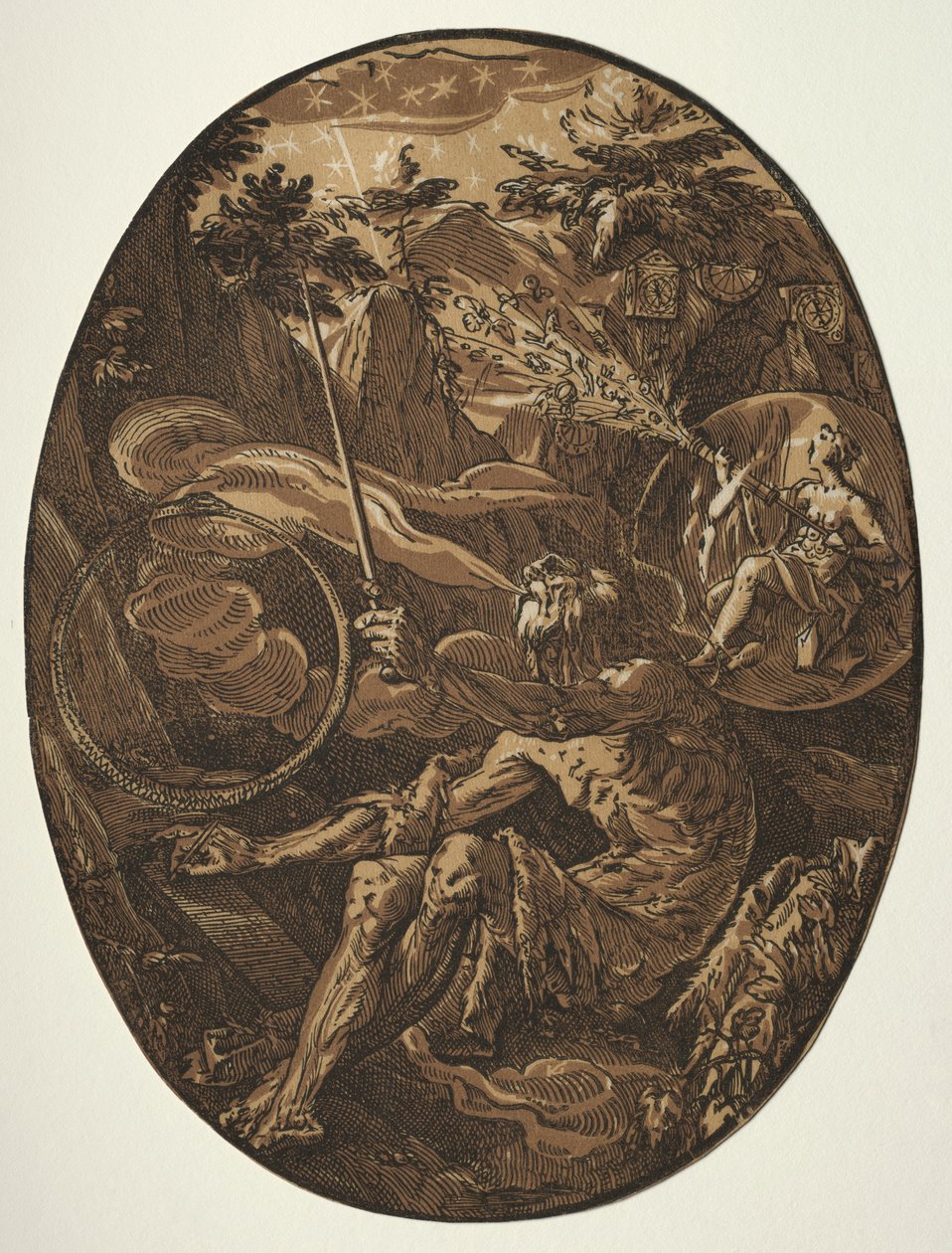 The Deities: Demogorgon i Evighedens Hule af Hendrick Goltzius