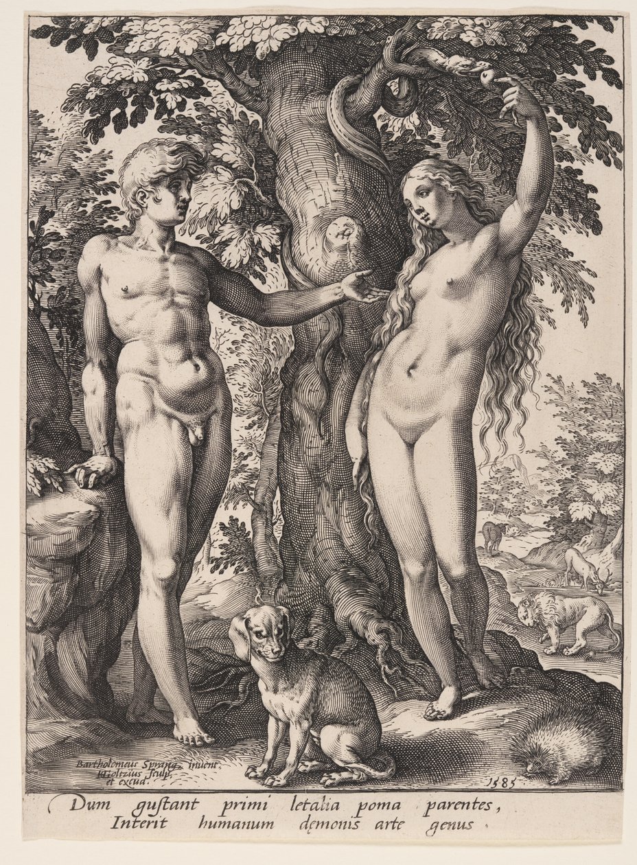 Menneskets fald af Hendrick Goltzius