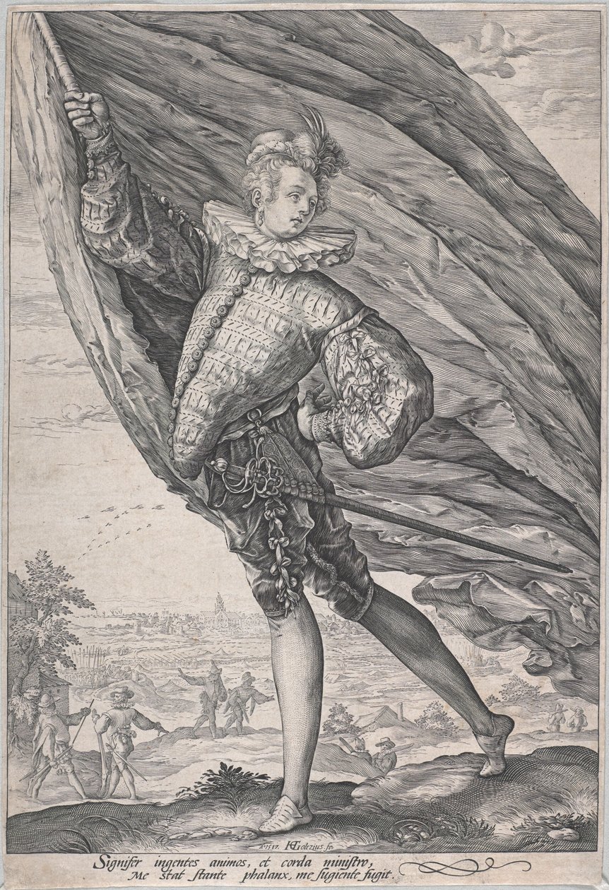 Den store fanebærer af Hendrick Goltzius