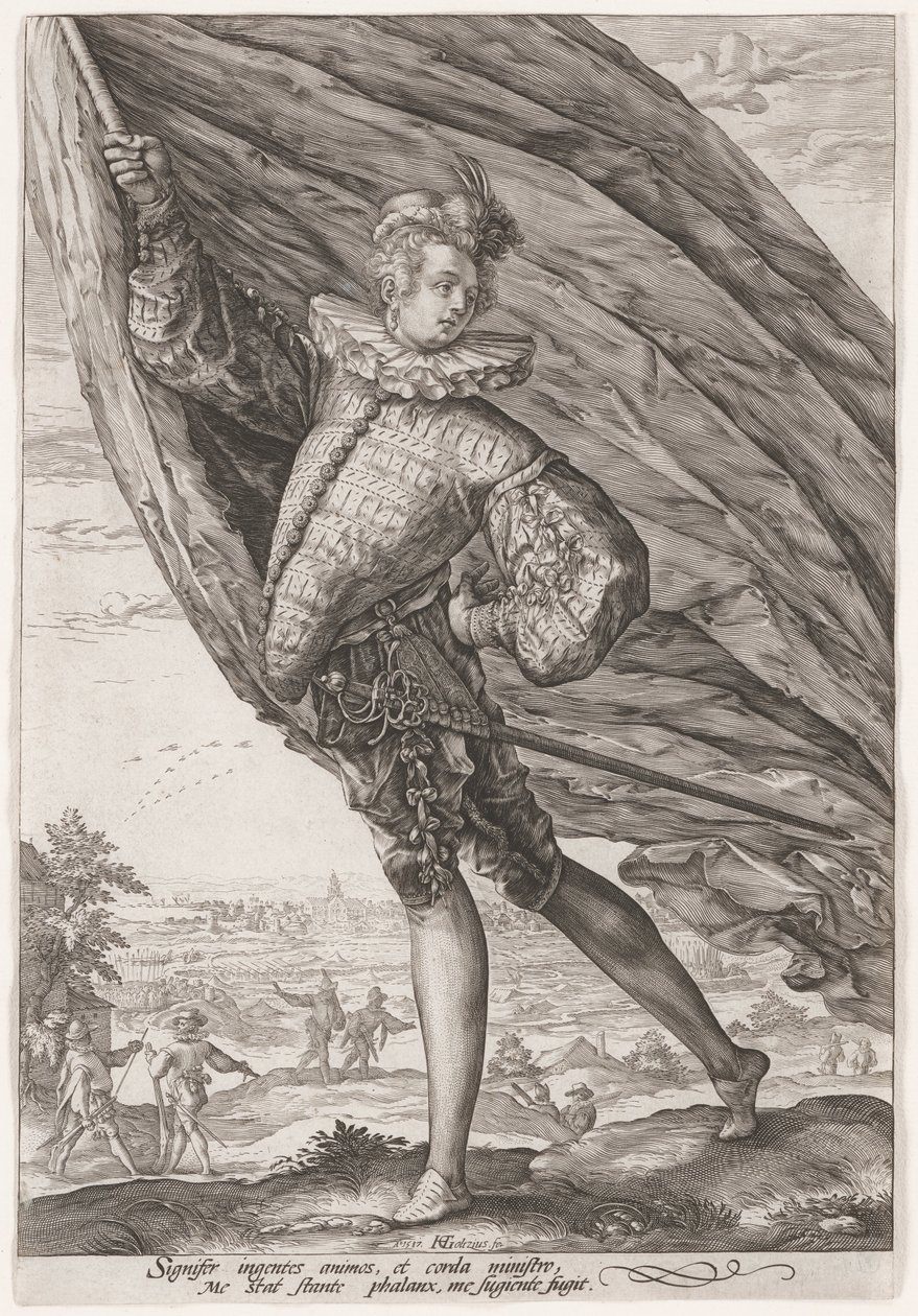 Den store fanebærer af Hendrick Goltzius
