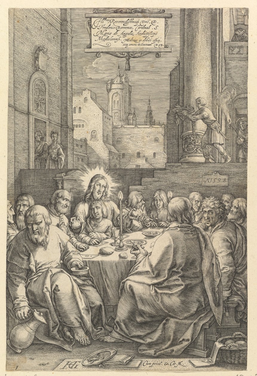 »Den sidste nadver«, fra »Kristi lidelse« af Hendrick Goltzius