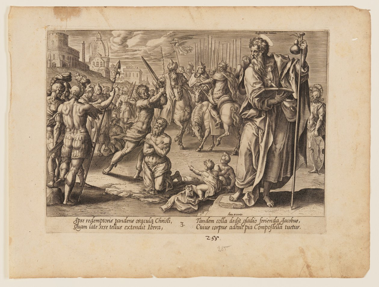 Jakob den Stores martyrium, fra Kristi og apostlenes martyrium af Hendrick Goltzius
