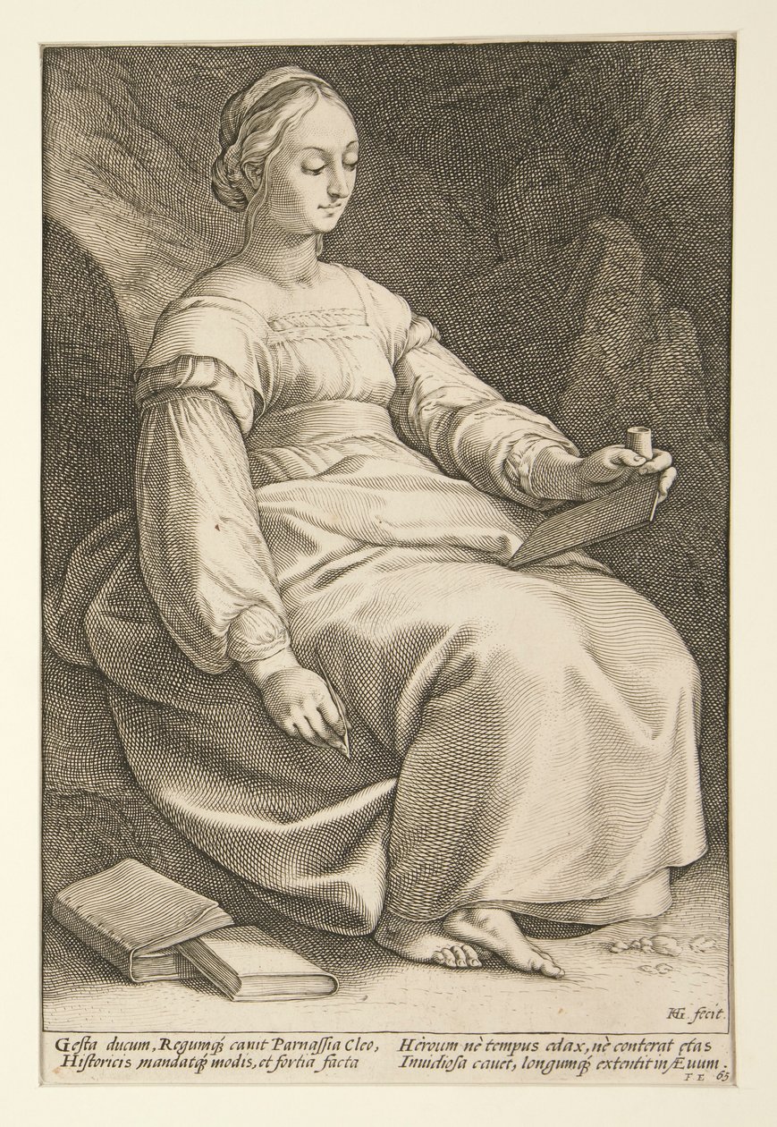 The Nine Muses: Clio, #4 i en serie på 9 af Hendrick Goltzius