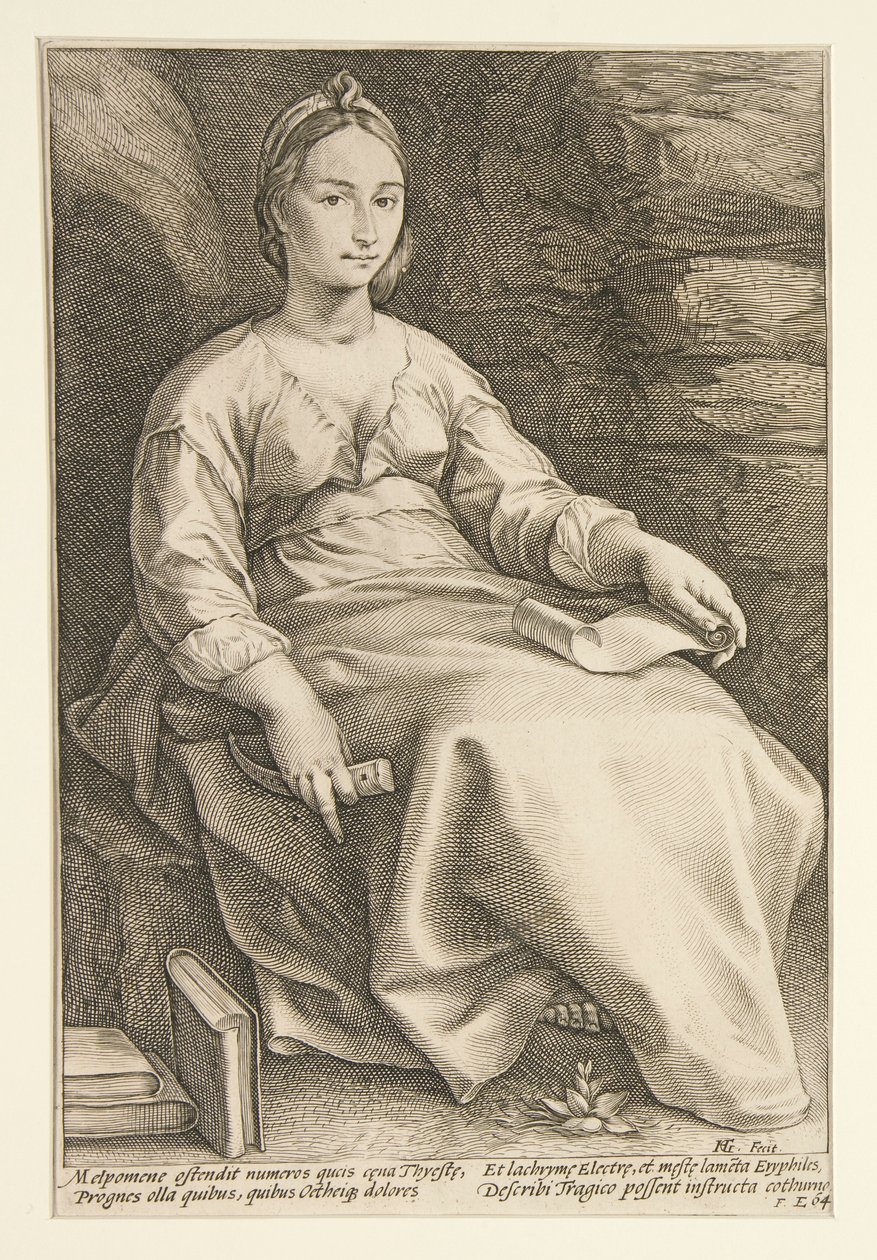 The Nine Muses: Melpomene, #3 i en serie af 9 af Hendrick Goltzius