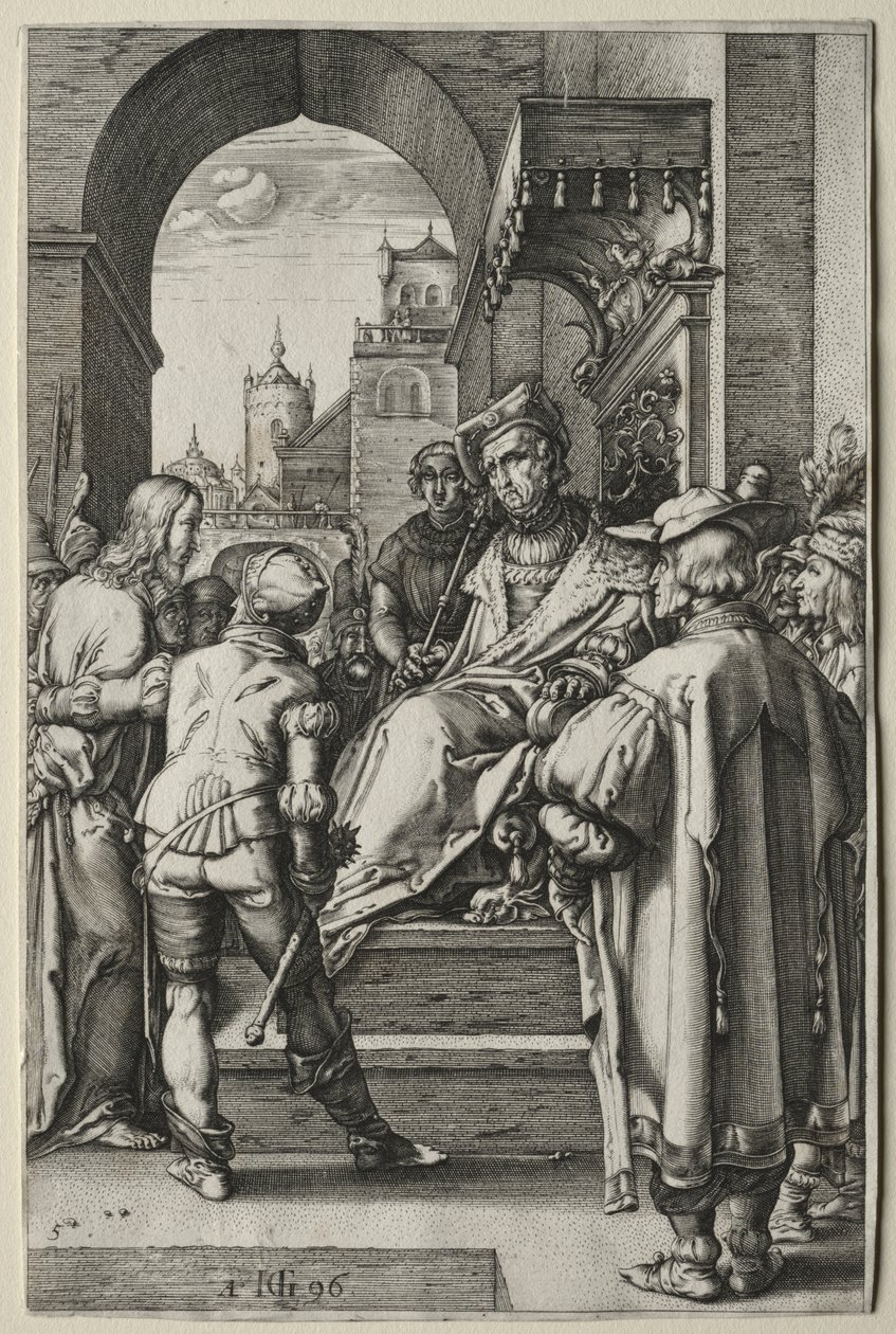 Lidenskaben: Kristus før Pilatus af Hendrick Goltzius
