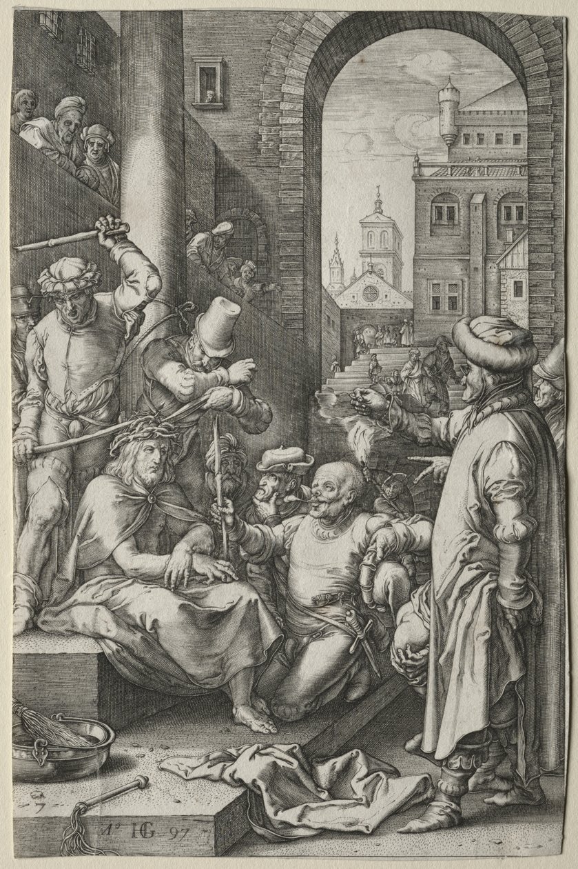 The Passion: The Crowning with Thorns af Hendrick Goltzius