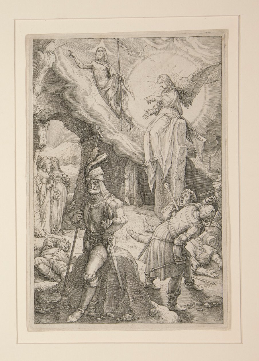 The Resurrection, fra The Passion, #12 i en serie af 12 indgraveringer af Hendrick Goltzius