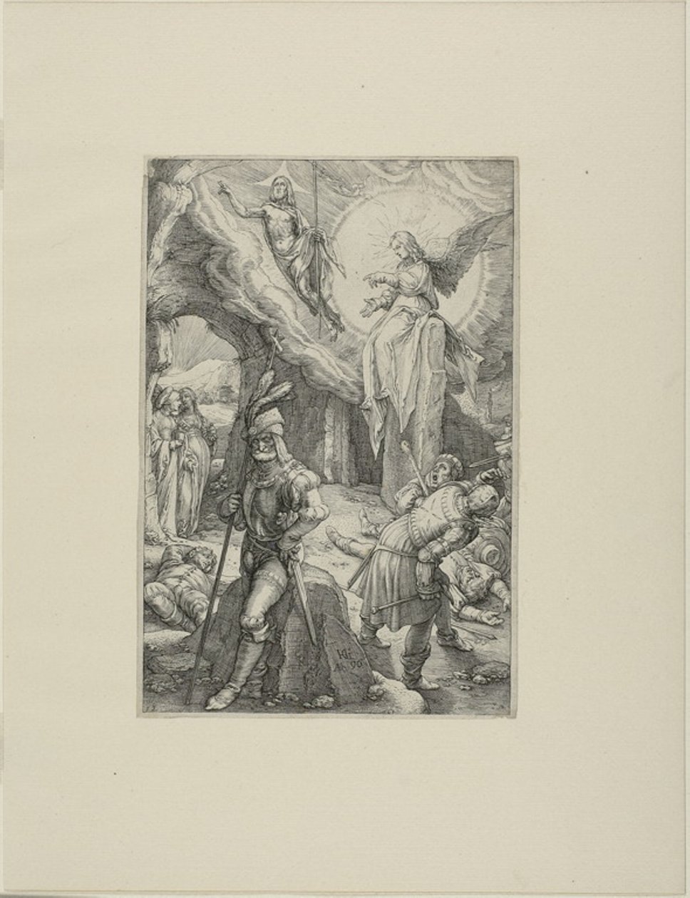 Opstandelsen, plade tolv fra The Passion of Christ af Hendrick Goltzius