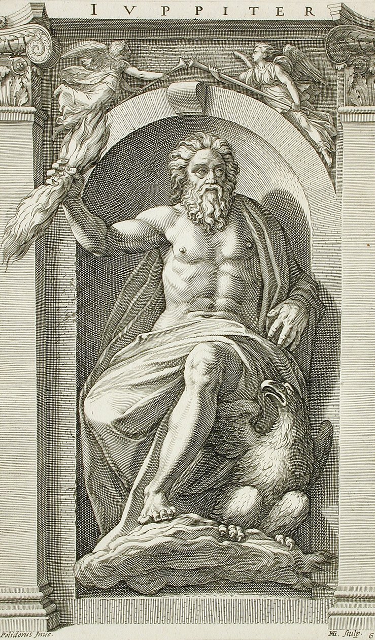 Serien af antikke guder af Hendrick Goltzius