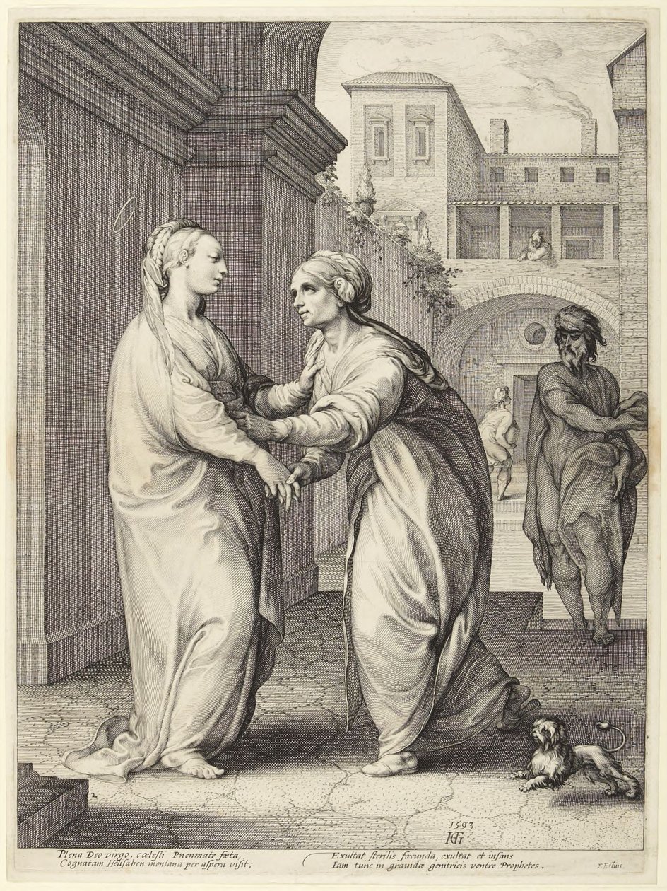 Marias besøg hos Elisabeth af Hendrick Goltzius