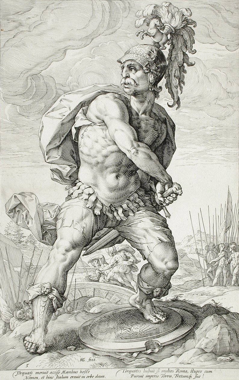 Titus Manlius Torquatus af Hendrick Goltzius