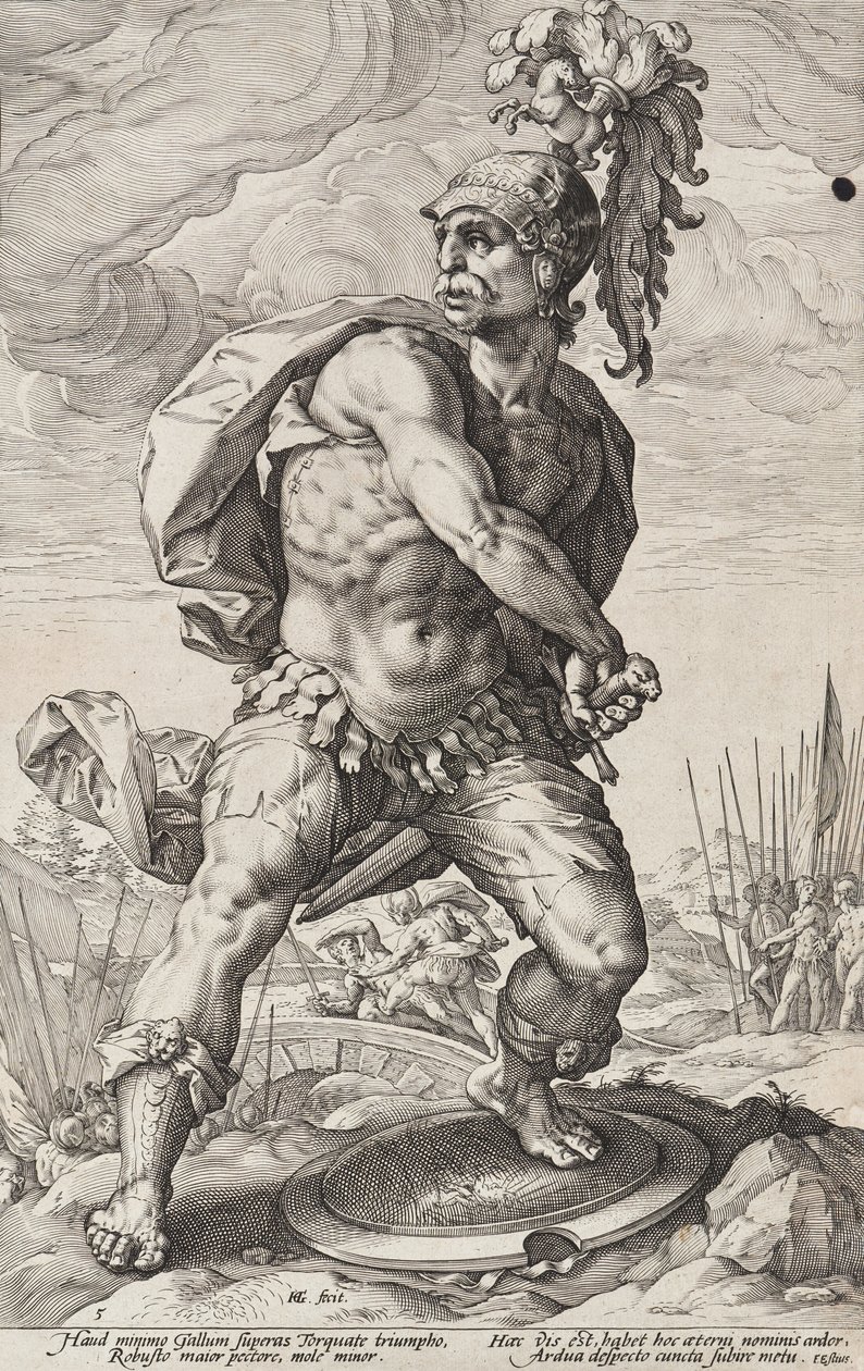 Titus Manlius Torquatus (Romerske helte, side 5) af Hendrick Goltzius
