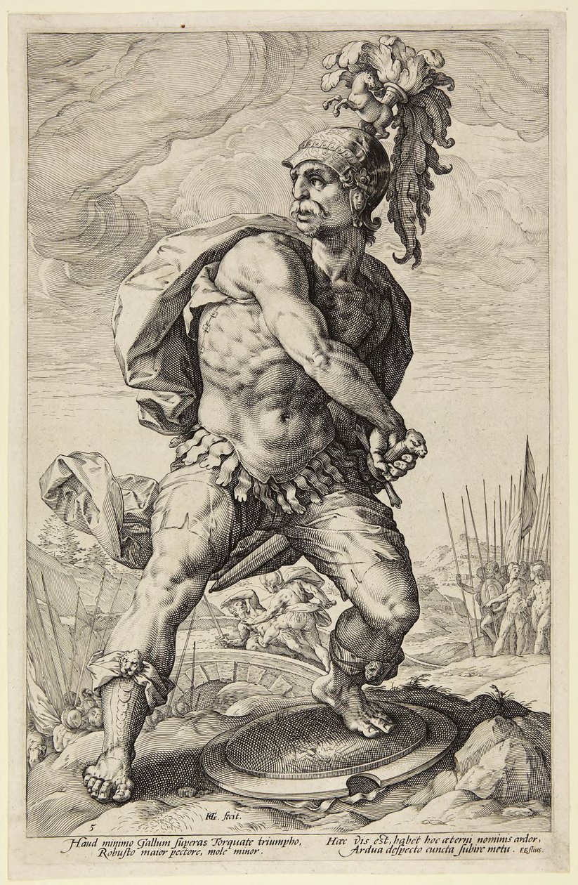 Titus Manlius Torquatus af Hendrick Goltzius
