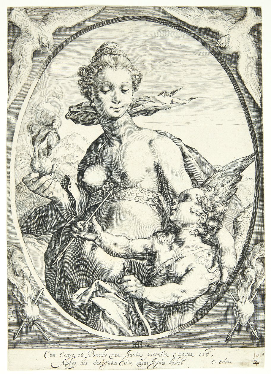 Venus og Amor af Hendrick Goltzius