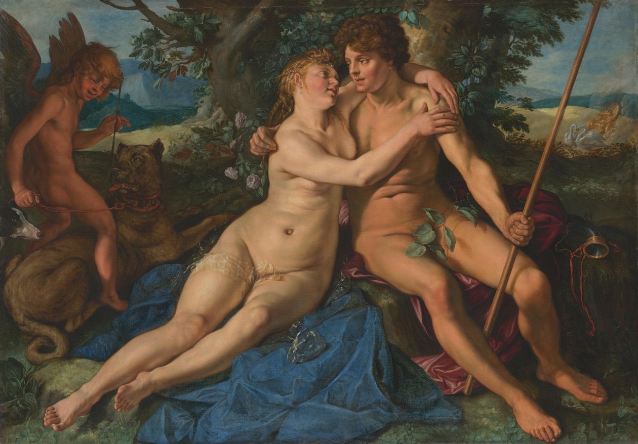 Venus og Adonis af Hendrick Goltzius