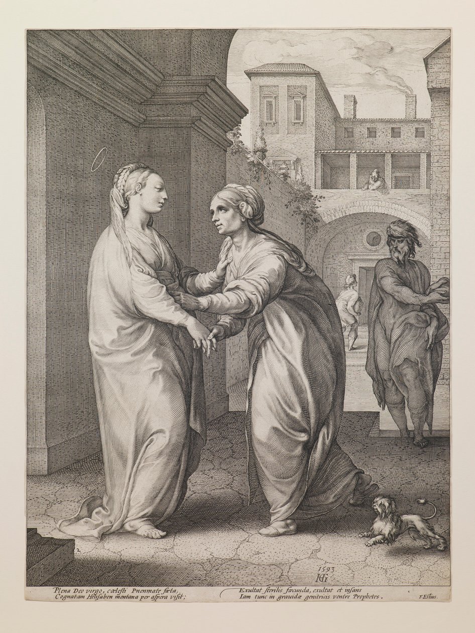 »Besøgelsen«, fra serien »Jomfru Marias liv« af Hendrick Goltzius