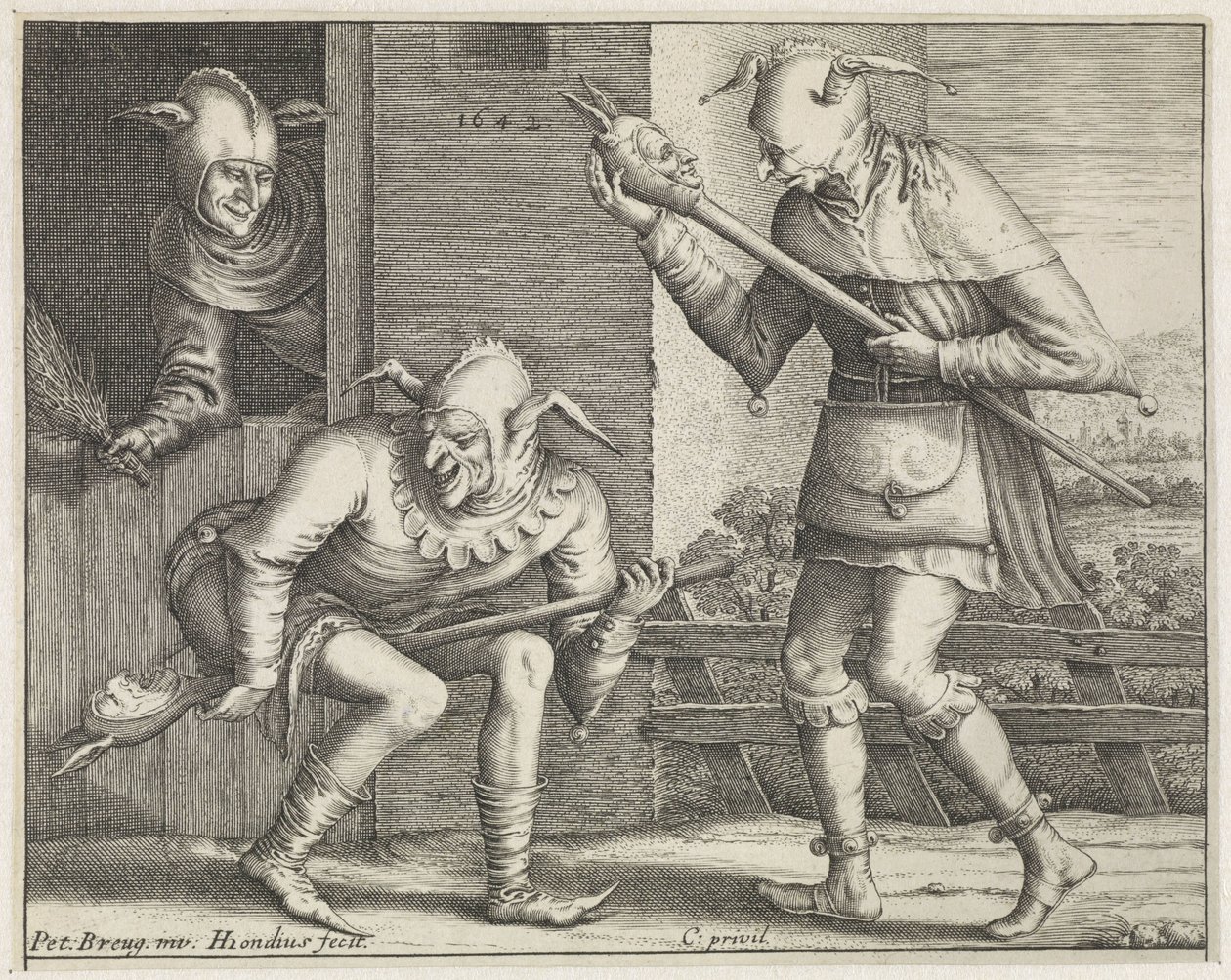 Tre tåber Crazy (serietitel) af Hendrick Hondius (I)