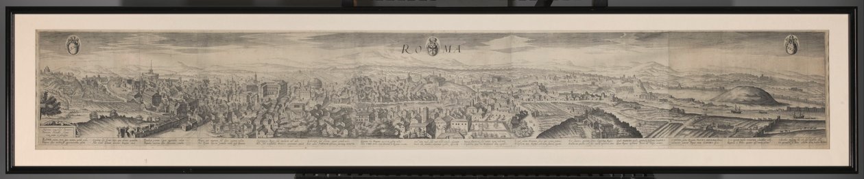 Panorama fra Rom Roma (titel på objekt) af Hendrick Hondius (I)