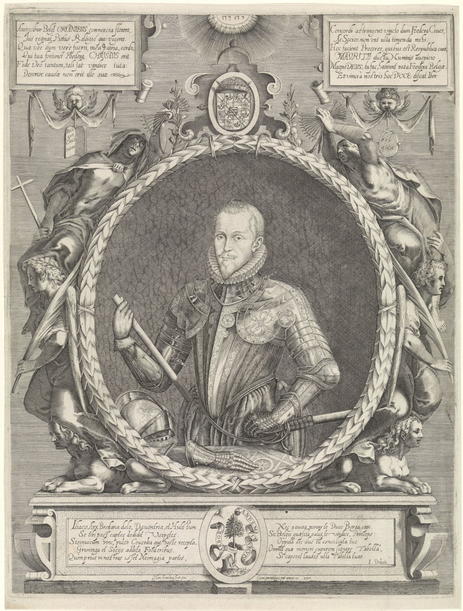 Portræt af Maurits, Prins af Orange af Hendrick Hondius (I)