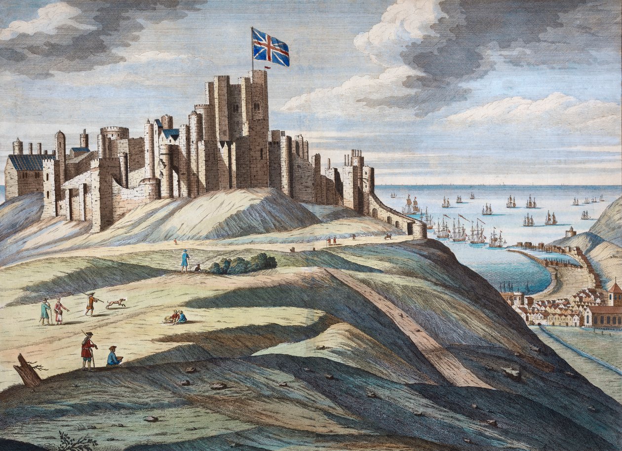 Dover Castle i begyndelsen af det 18. århundrede af Hendrick Hulsberg