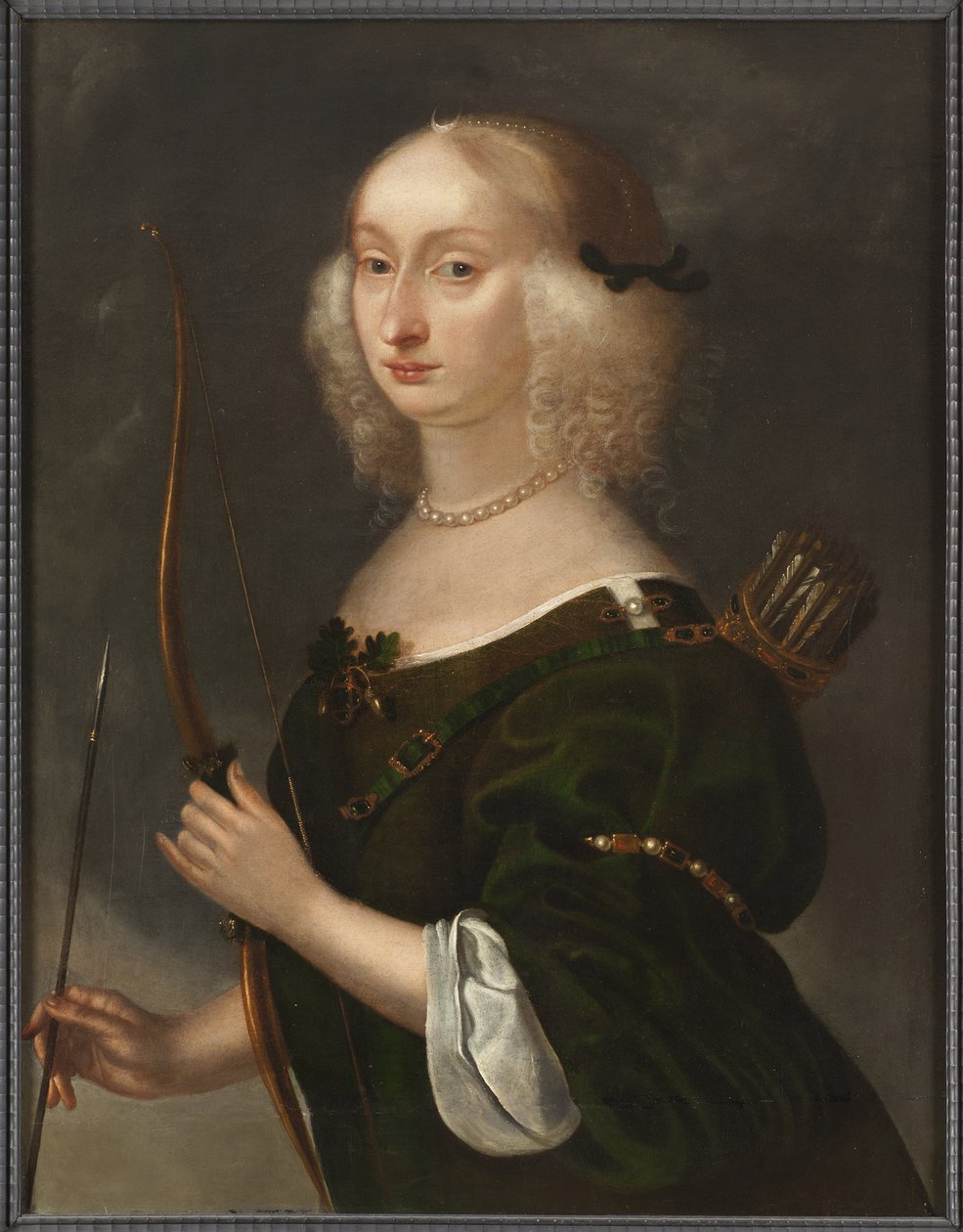 Marie Eleonora de Brandenburg, reine consort de Sweden et de Finlande - Portræt af prinsesse Maria Eleonora af Brandenburg (1599-1655), dronning af Sverige, af Muennichhofen, Henrik (?-1664). Olie på lærred. Mål: 76x61 cm. Stockholms nationalmuseum af Hendrick Munnichhoven