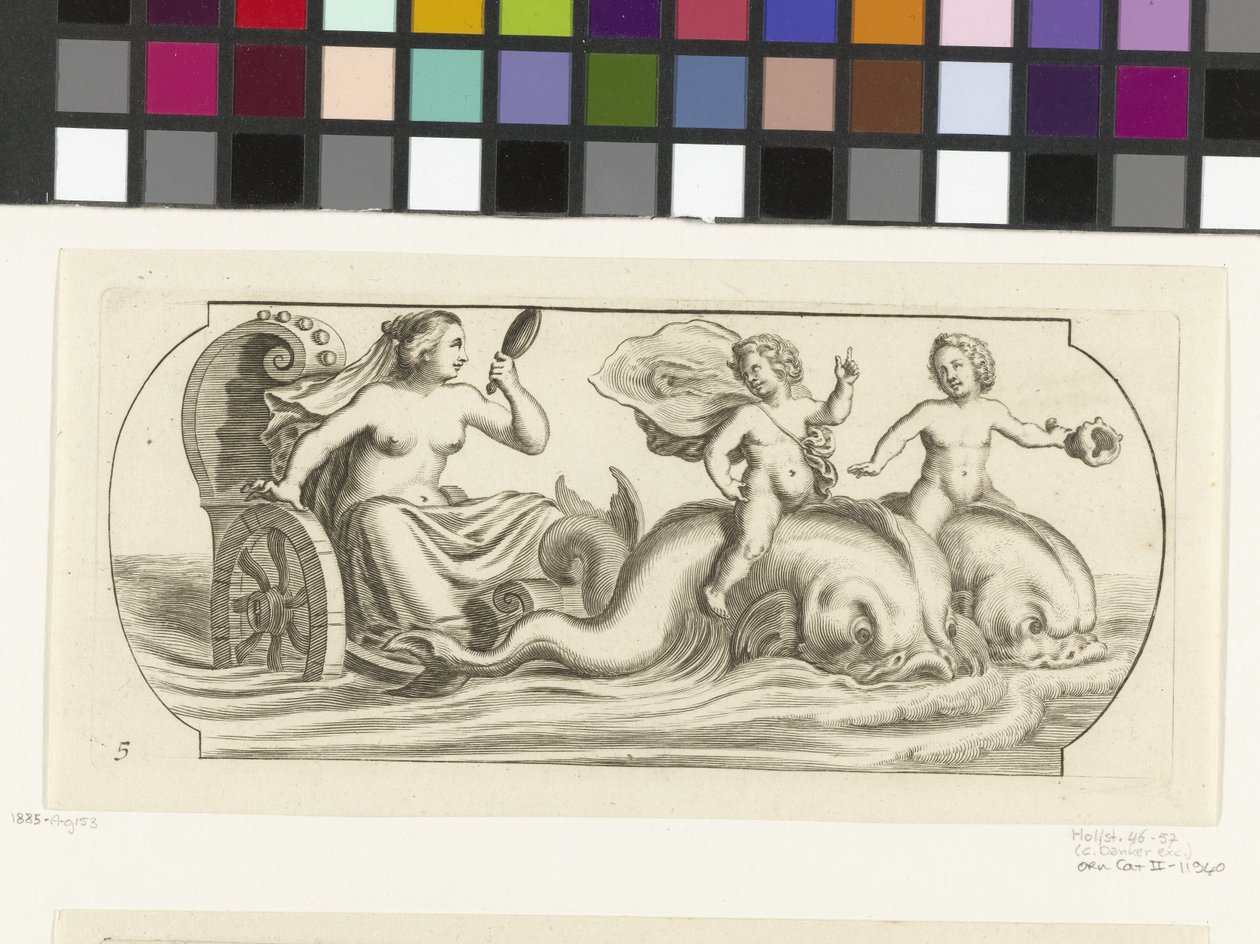 Amfitrit på en vogn Nouveau Livre des Dieux et Deeßes De la Marine Bouckje of Sea Gods and Goddesses (serietitel) af Hendrick de Keyser (I)