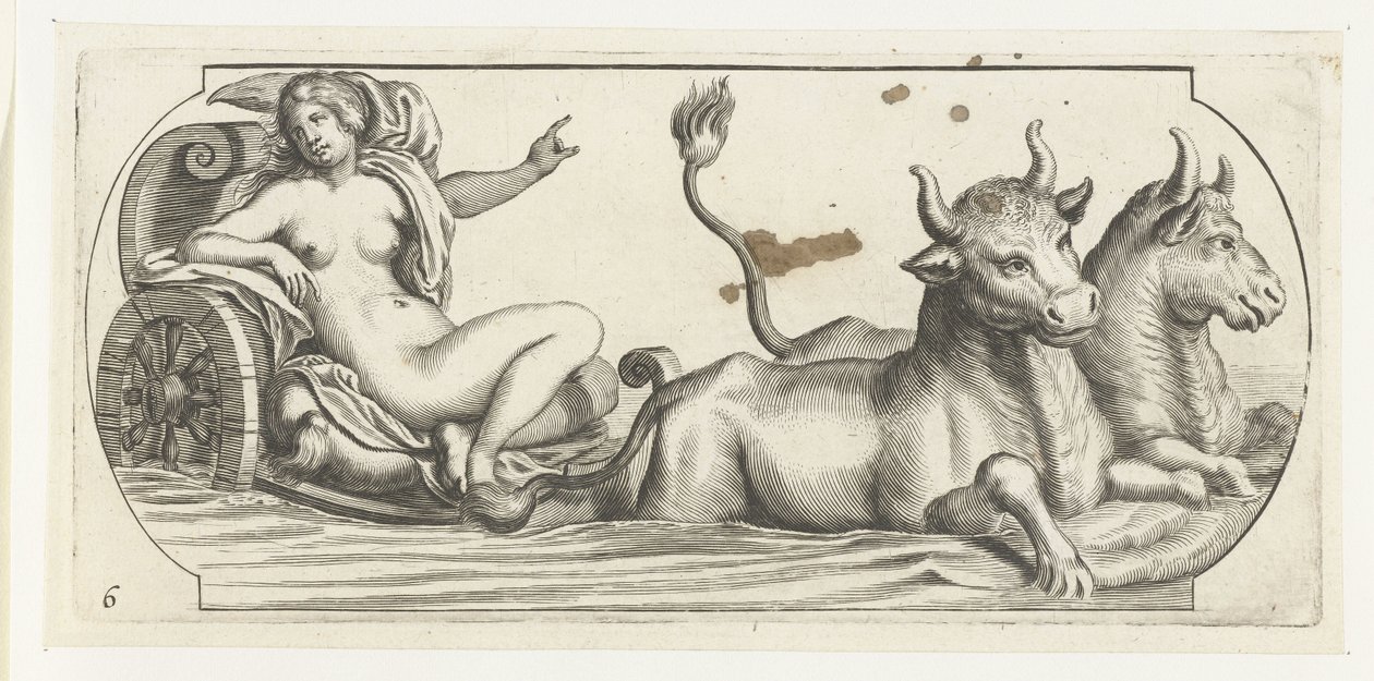 Europa på en vogn Nouveau Livre des Dieux et Deeßes De la Marine Bouckje of Sea Gods and Goddesses (serietitel) af Hendrick de Keyser (I)