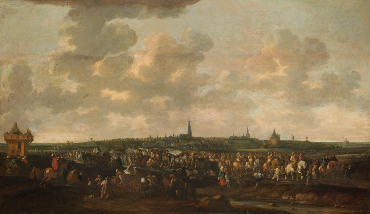 Spanske besættelsestroppers afgang fra Breda den 10. oktober 1637 af Hendrick de Meijer